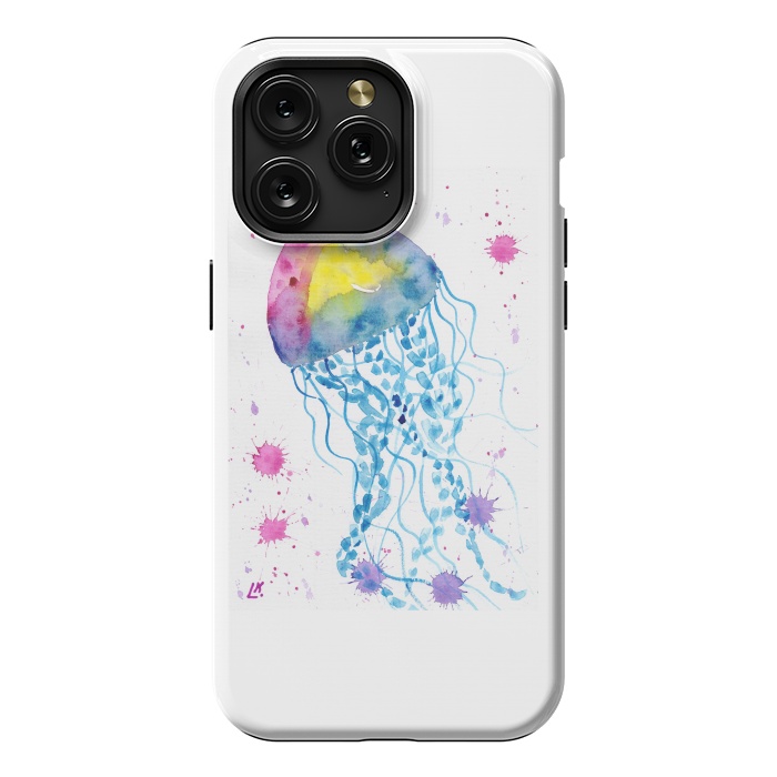 iPhone 15 Pro Max StrongFit Jellyfish watercolor 22 by ArtKingdom7