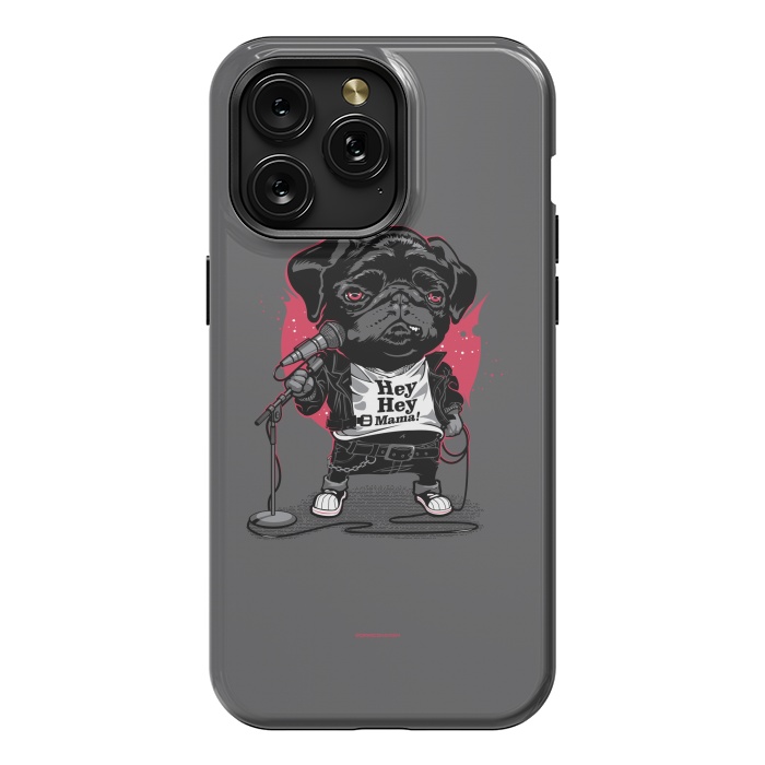 iPhone 15 Pro Max StrongFit Black Dog by Draco