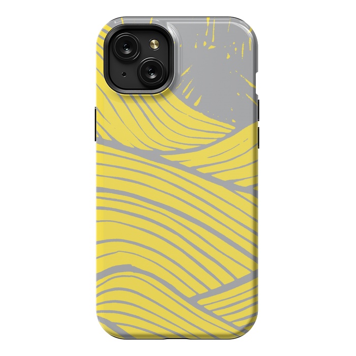 iPhone 15 Plus StrongFit The yellow waves by Steve Wade (Swade)