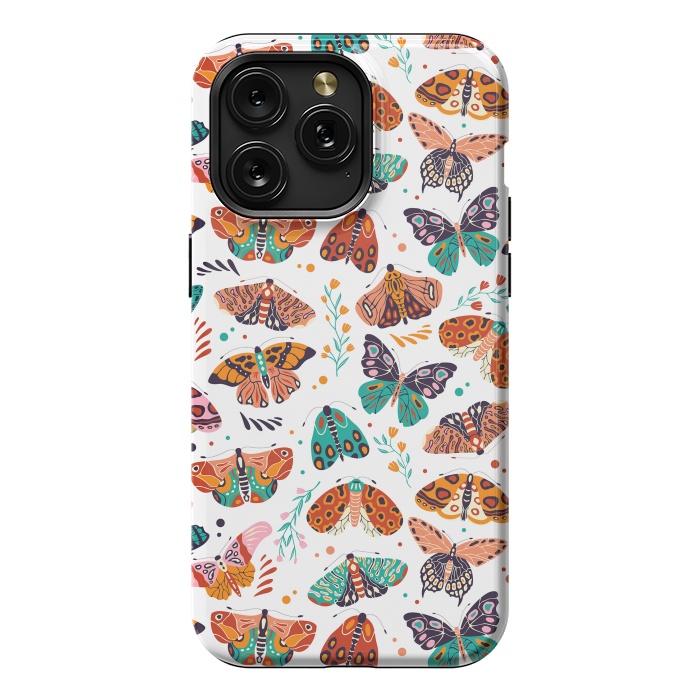 iPhone 15 Pro Max StrongFit Spring Butterflies Pattern 002 by Jelena Obradovic
