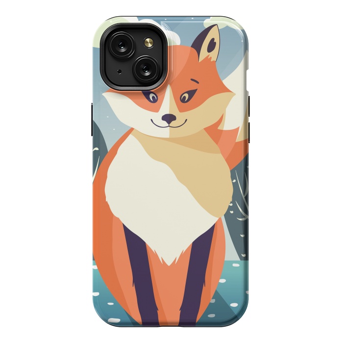 iPhone 15 Plus StrongFit Wildlife 006a Red Fox by Jelena Obradovic