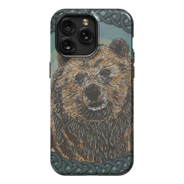 iPhone 15 Pro Max StrongFit Brown Bear by Lotti Brown