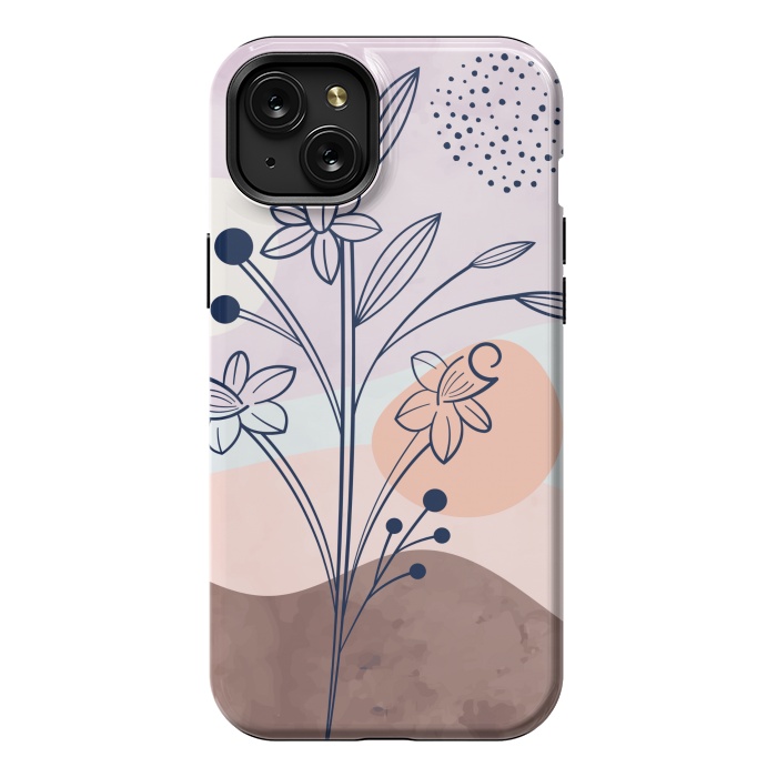 iPhone 15 Plus StrongFit pastel garden design by MALLIKA