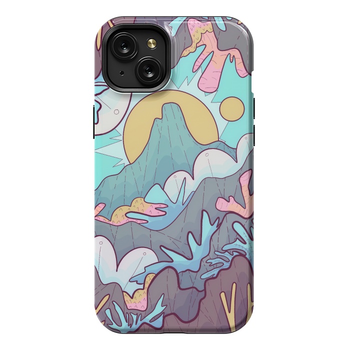 iPhone 15 Plus StrongFit Coral mountain reef by Steve Wade (Swade)