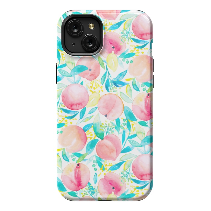 iPhone 15 Plus StrongFit Peachy Peach by gingerlique