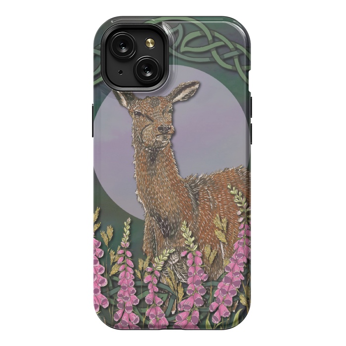 iPhone 15 Plus StrongFit Woodland Deer Doe by Lotti Brown