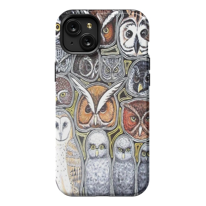 iPhone 15 Plus StrongFit Owls of Costa Rica by Chloe Yzoard