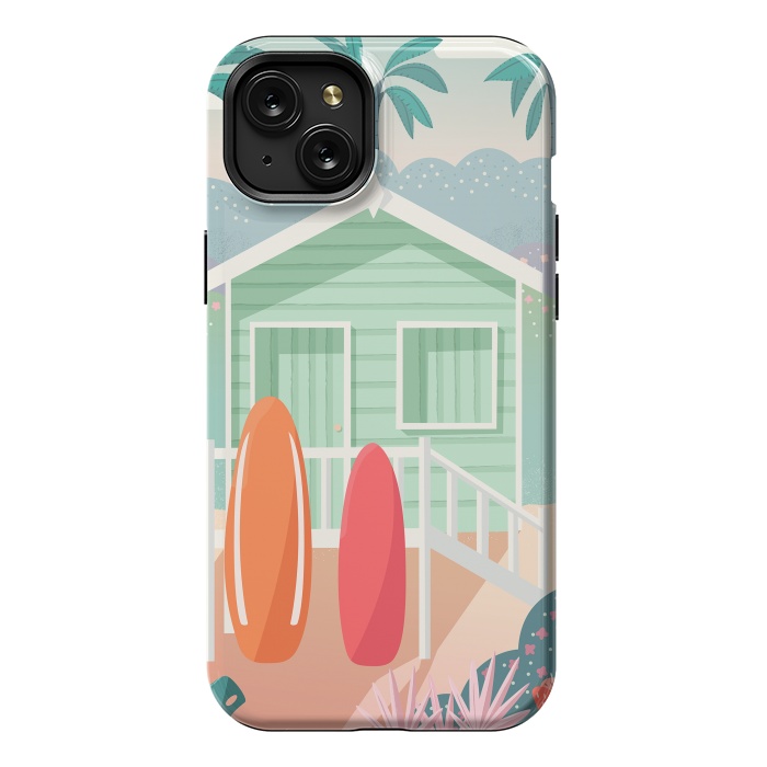 iPhone 15 Plus StrongFit Beach cabin by Jelena Obradovic