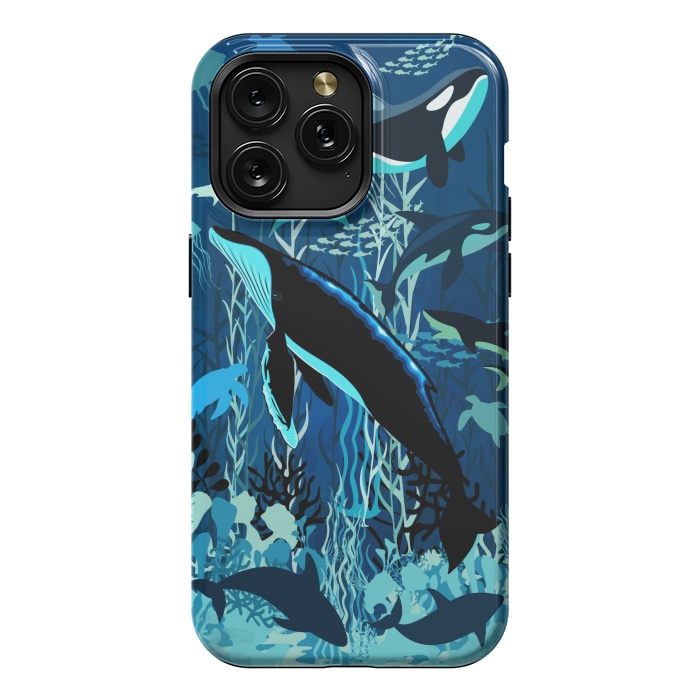 iPhone 15 Pro Max StrongFit Sealife Blue Shades Dream Underwater Scenery by BluedarkArt