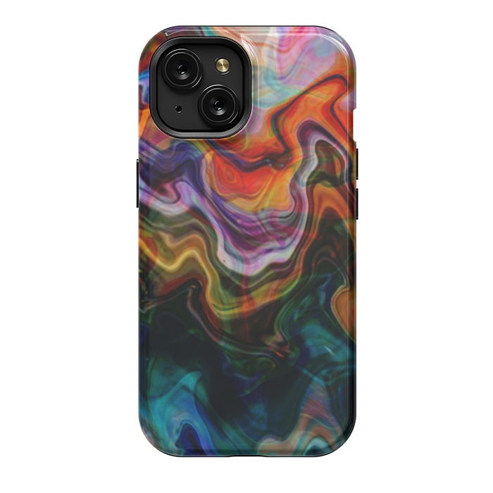 iPhone 15 StrongFit Digitalart Abstract Marbling G596 by Medusa GraphicArt