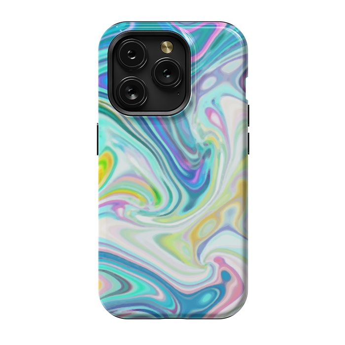 iPhone 15 Pro StrongFit Digitalart Abstract Marbling G597 by Medusa GraphicArt
