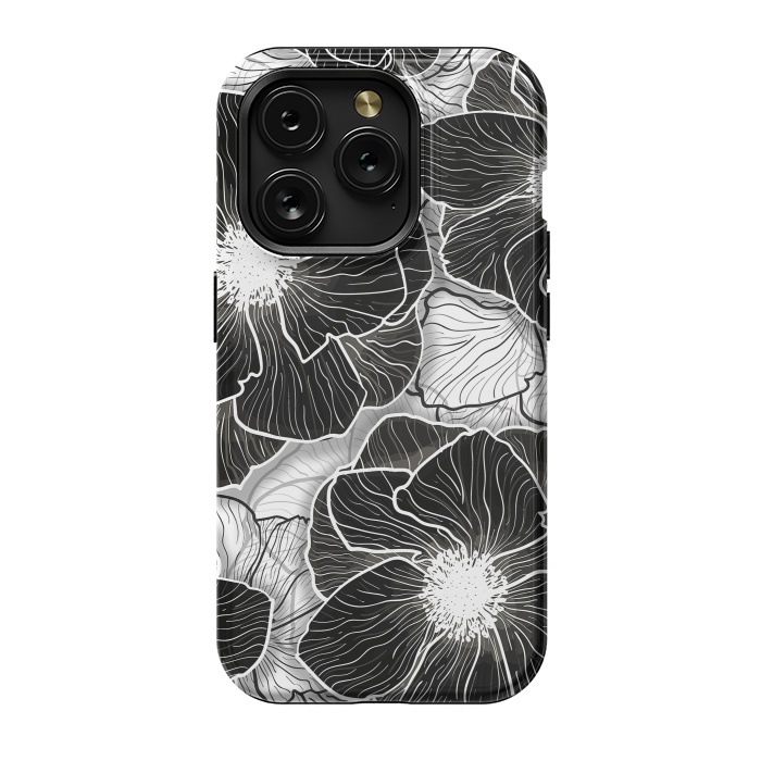 iPhone 15 Pro StrongFit Anemones Wildflower Illustration G599 by Medusa GraphicArt