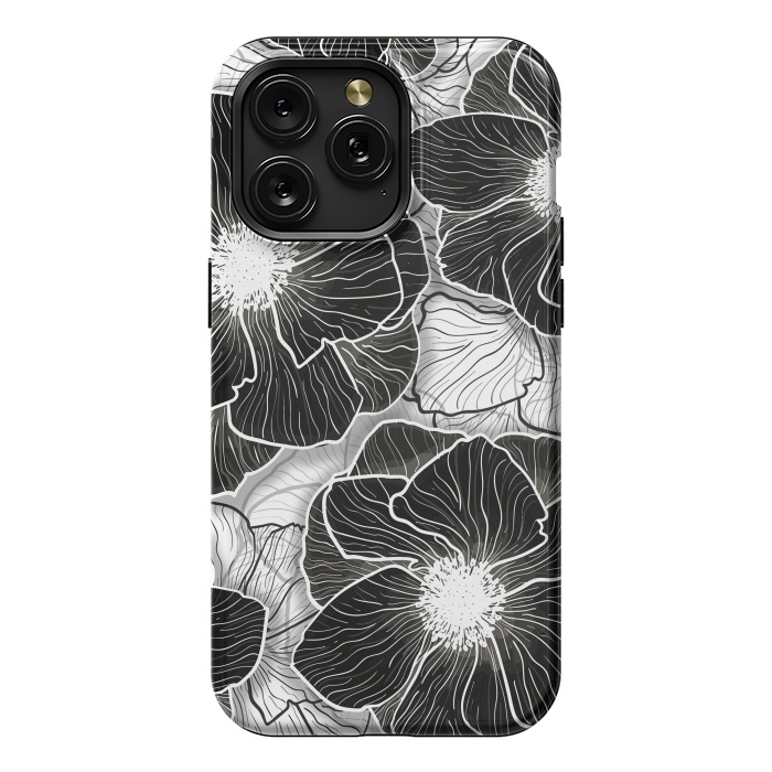 iPhone 15 Pro Max StrongFit Anemones Wildflower Illustration G599 by Medusa GraphicArt