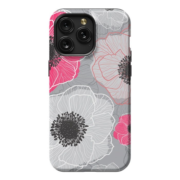 iPhone 15 Pro Max StrongFit Colorful Anemones Wildflower G603 by Medusa GraphicArt