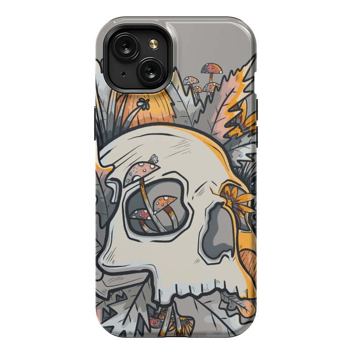 iPhone 15 Plus StrongFit The mushrooms and skull by Steve Wade (Swade)