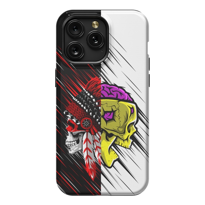 iPhone 15 Pro Max StrongFit Skulls indian brain by Alberto