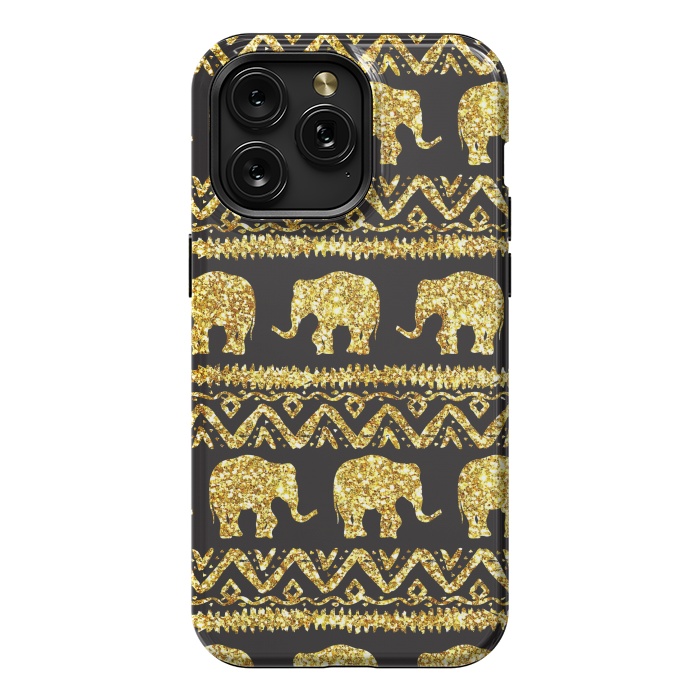 iPhone 15 Pro Max StrongFit glitter elephant by haroulita