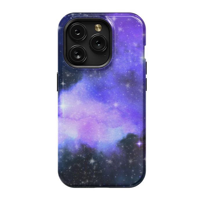 iPhone 15 Pro StrongFit purple galaxy by haroulita