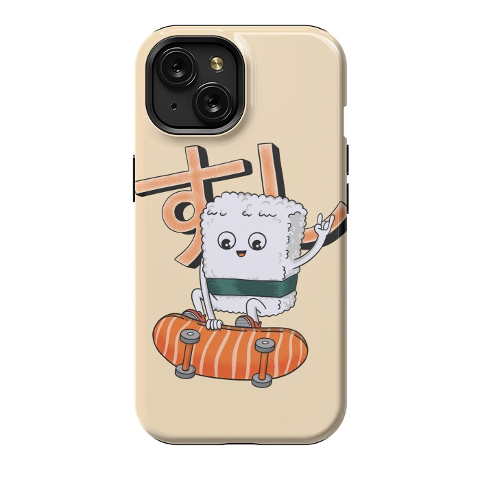 iPhone 15 StrongFit Sushi and skateboard by Coffee Man