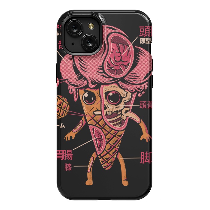 iPhone 15 Plus StrongFit Kaiju Ice Cream by Ilustrata