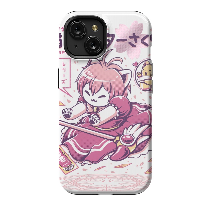 iPhone 15 StrongFit Catcaptor by Ilustrata