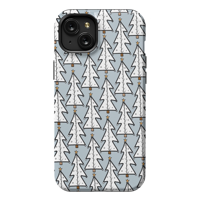 iPhone 15 Plus StrongFit The white Christmas trees by Steve Wade (Swade)
