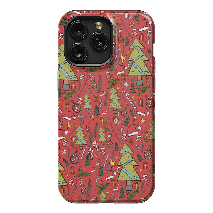 iPhone 15 Pro Max StrongFit The festive Xmas pattern by Steve Wade (Swade)