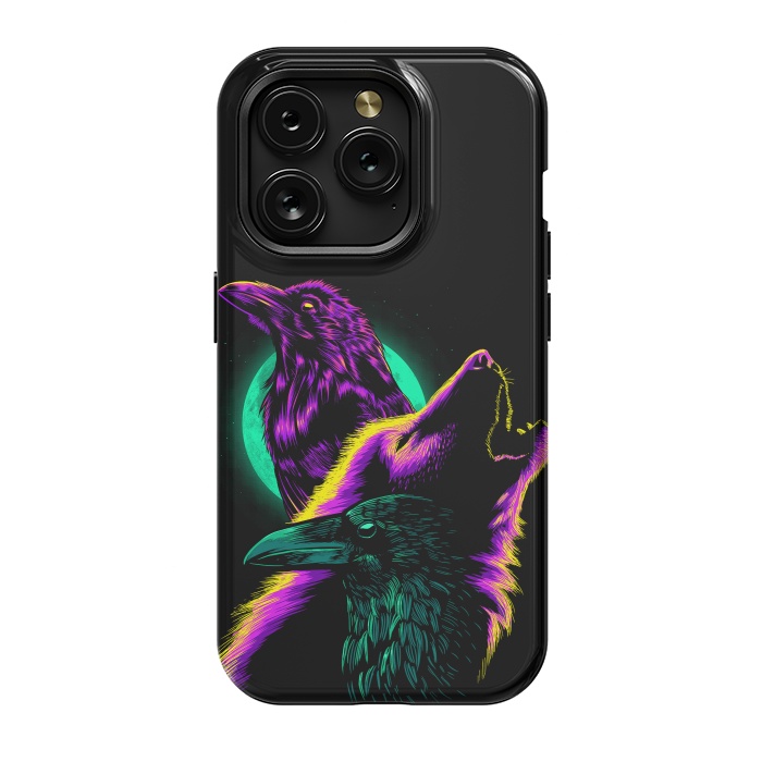iPhone 15 Pro StrongFit Raven and wolf by Alberto