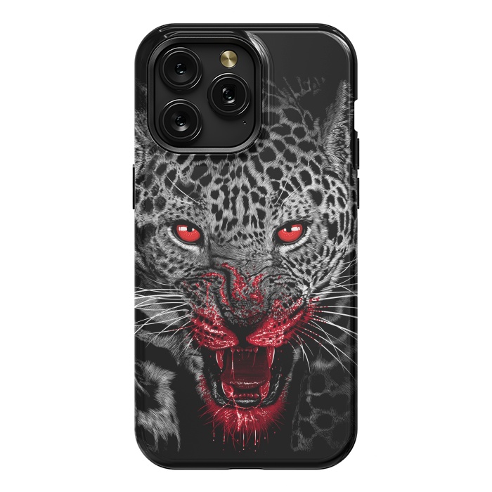 iPhone 15 Pro Max StrongFit Blood Leopard by Alberto