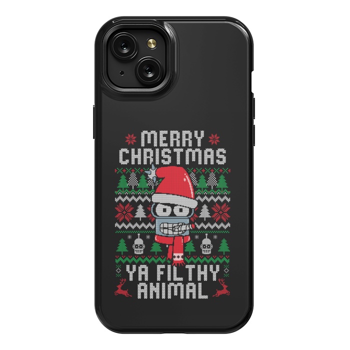 iPhone 15 Plus StrongFit Merry Christmas Ya Filthy Animal by eduely