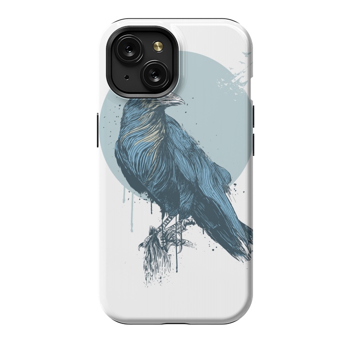 iPhone 15 StrongFit Blue crow by Balazs Solti