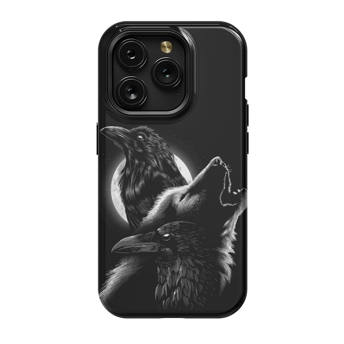 iPhone 15 Pro StrongFit Wolf crow by Alberto