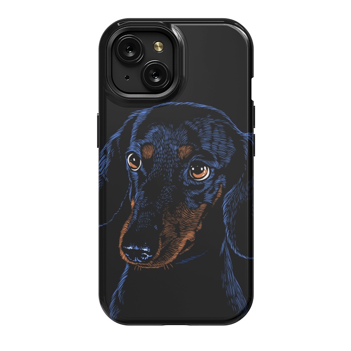 iPhone 15 StrongFit Dachshund puppies dog by Alberto