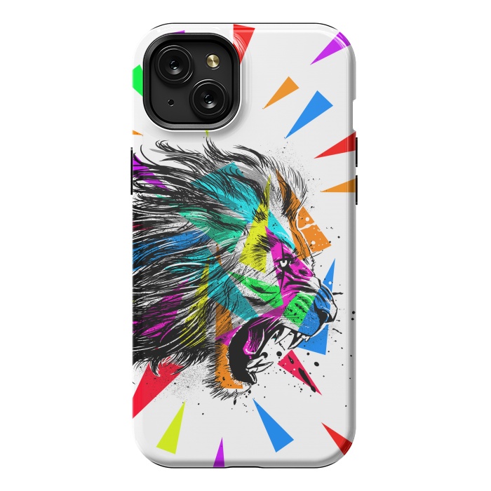 iPhone 15 Plus StrongFit Sketch lion triangle by Alberto