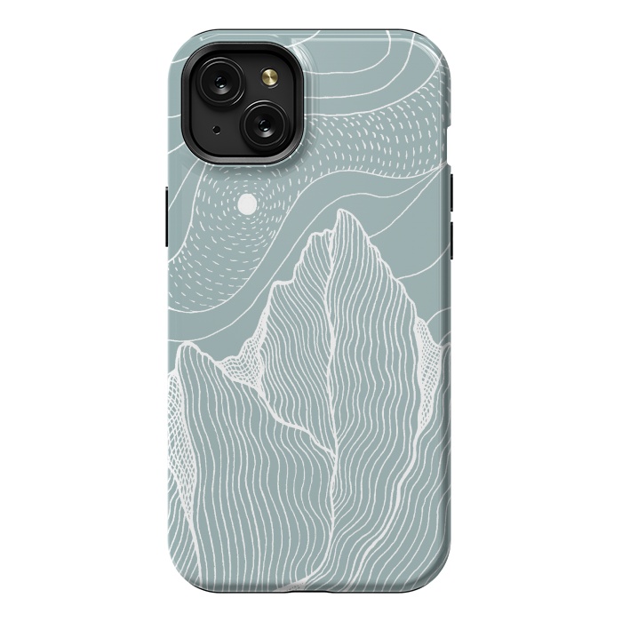 iPhone 15 Plus StrongFit White wind lines by Steve Wade (Swade)
