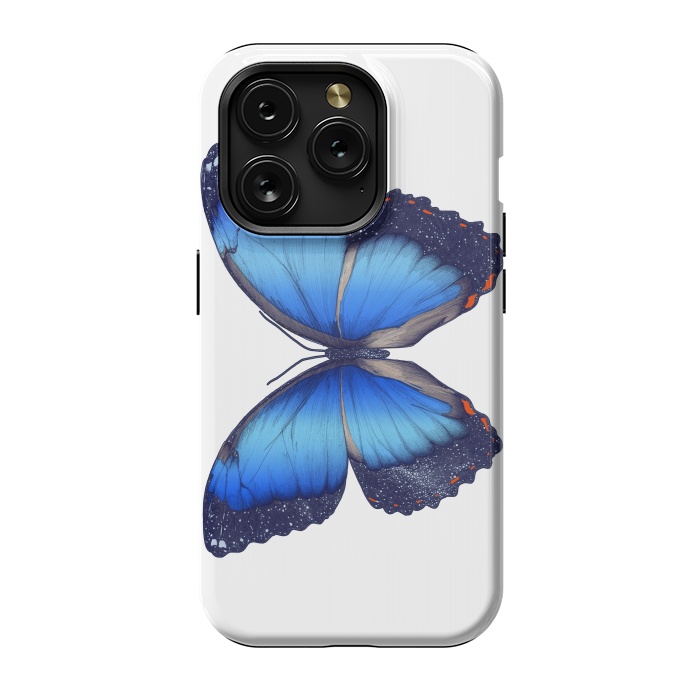 iPhone 15 Pro StrongFit Cosmic Blue Butterfly by ECMazur 