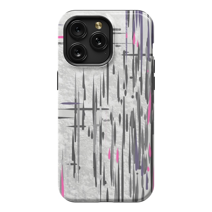 iPhone 15 Pro Max StrongFit Abstract pink and grey highlights  by Josie