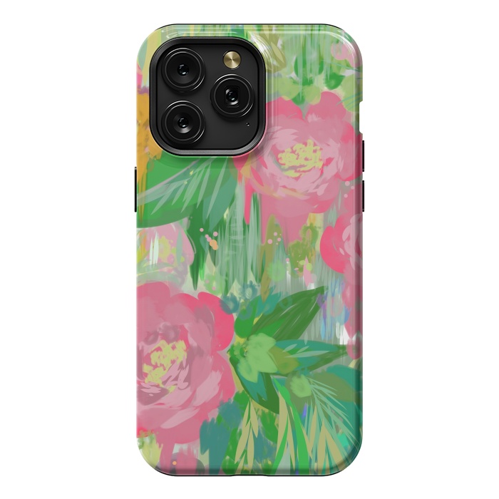 iPhone 15 Pro Max StrongFit Wild Roses by Josie