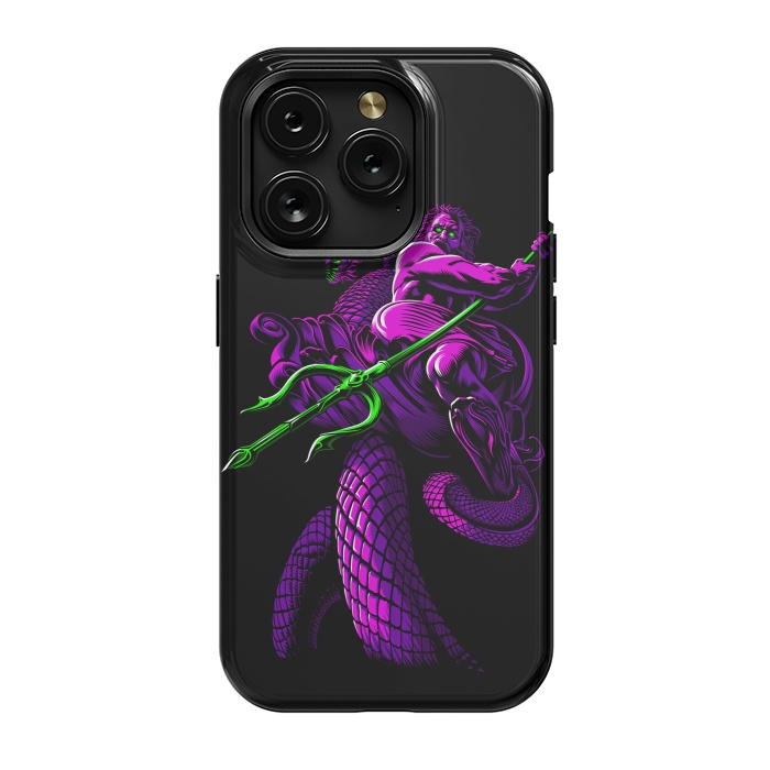 iPhone 15 Pro StrongFit Poseidon with Trident and Dragon by Alberto