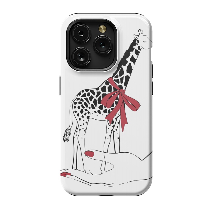 iPhone 15 Pro StrongFit Holding Giraffe by Martina