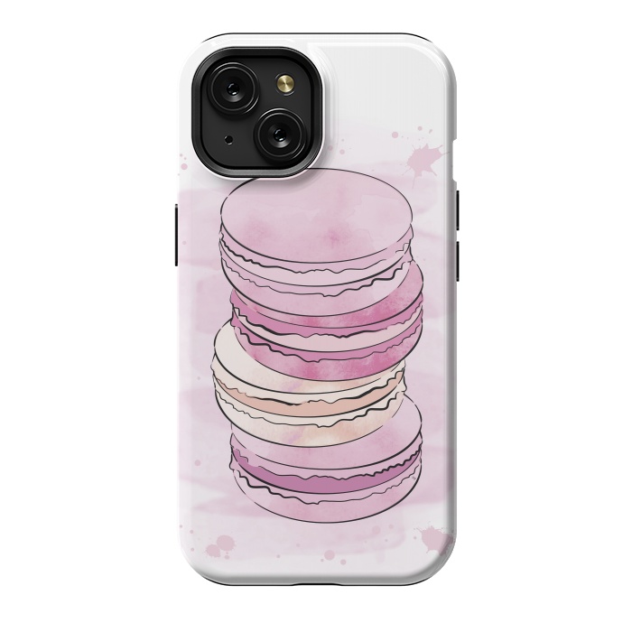 iPhone 15 StrongFit Pink Macarons by Martina