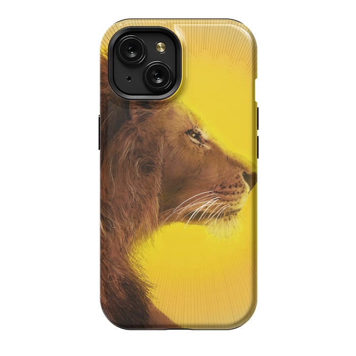 iPhone 15 StrongFit Lion and Sun by ECMazur 