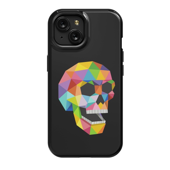 iPhone 15 StrongFit Skull Polygons by Coffee Man