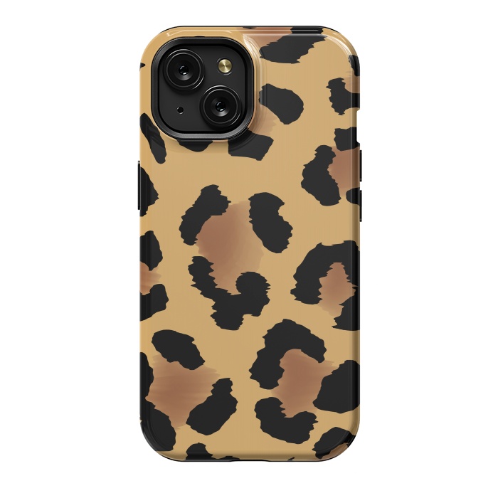 iPhone 15 StrongFit Brown Animal Print by ArtsCase