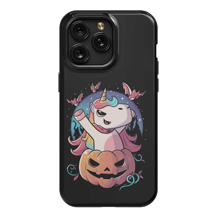 iPhone 15 Pro Max StrongFit Spooky Unicorn Funny Cute Magic Halloween by eduely