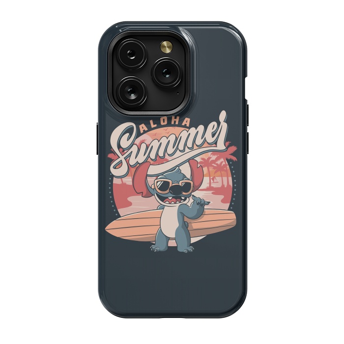 iPhone 15 Pro StrongFit Aloha Summer Funny Alien Beach by eduely
