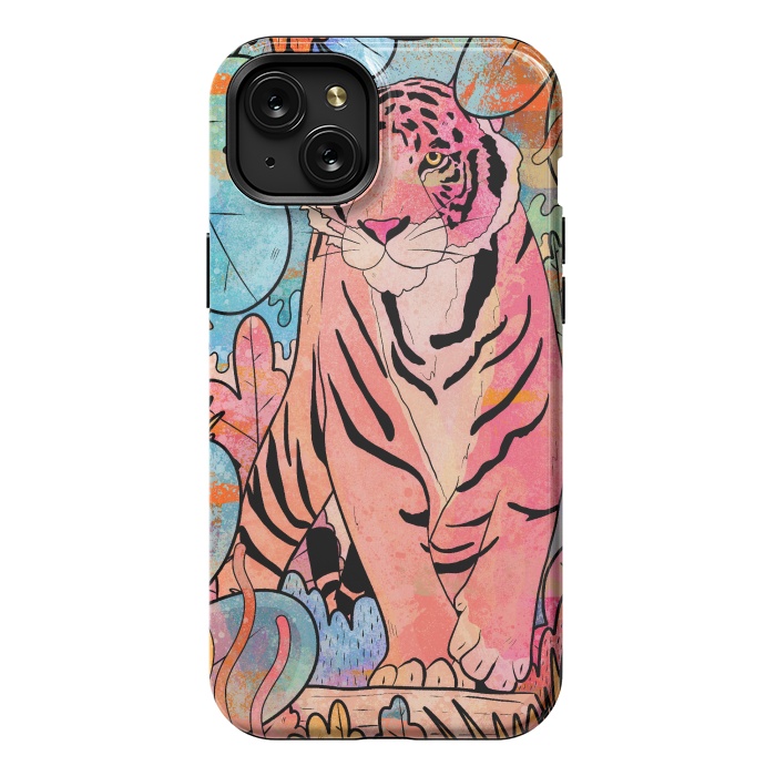 iPhone 15 Plus StrongFit The big tiger cat by Steve Wade (Swade)