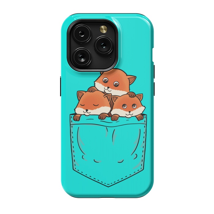 iPhone 15 Pro StrongFit Fox Pocket by Coffee Man