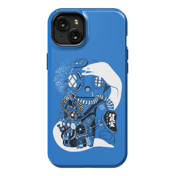 iPhone 15 Plus StrongFit Steampunk scuba diving suit by Alberto