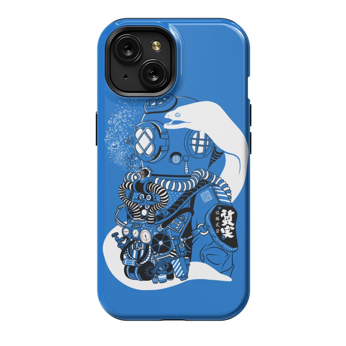 iPhone 15 StrongFit Steampunk scuba diving suit by Alberto
